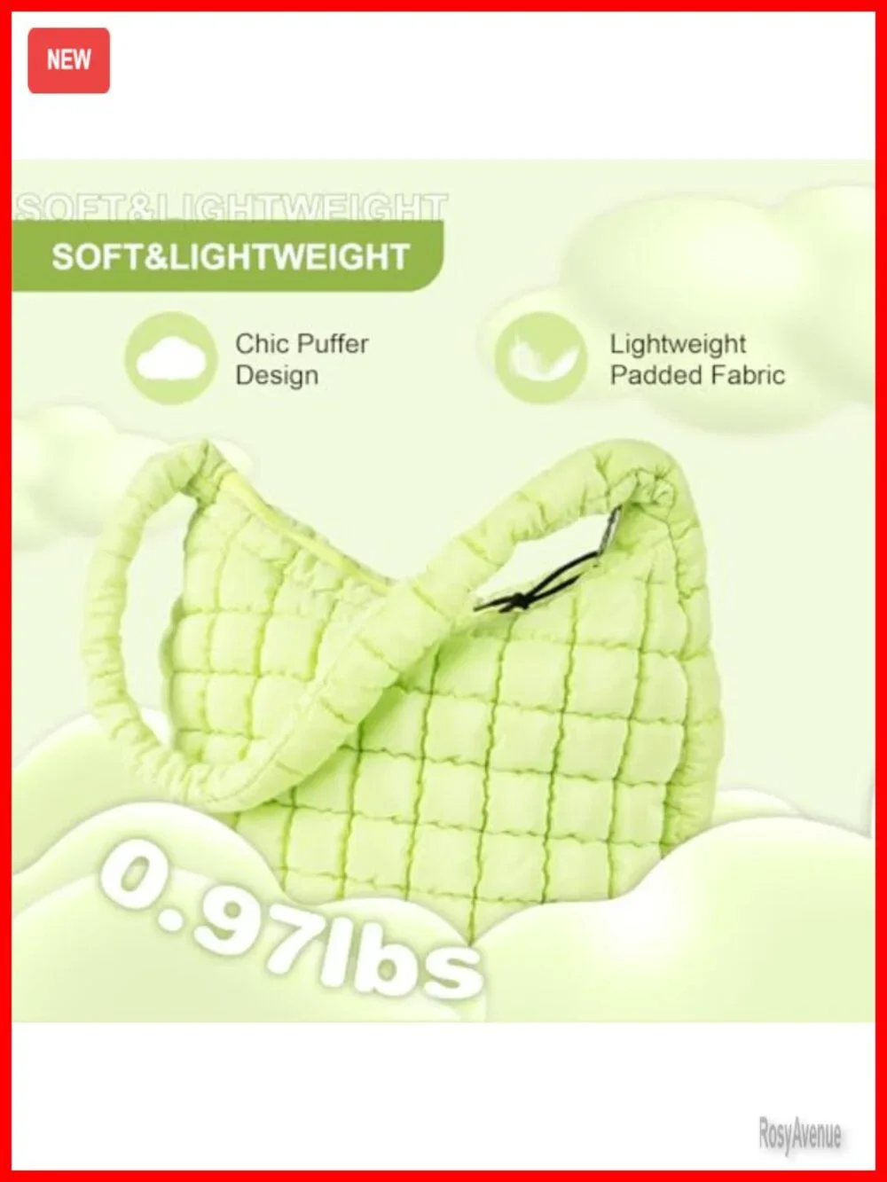 Quilted Puffer Tote Bag Crossbody Shoulder Bag Lightweight Nylon Hobo Bag Large